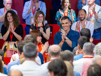 El secretario general del PSOE y presidente del Gobierno, Pedro Sánchez, este sábado.