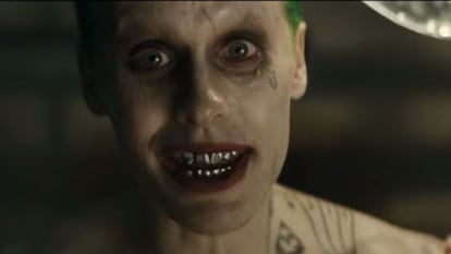 Jared Leto, na pele do Coringa em ‘Esquadrão Suicida”.