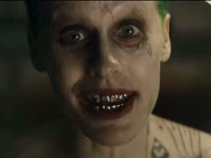 Jared Leto, na pele do Coringa em ‘Esquadrão Suicida”.