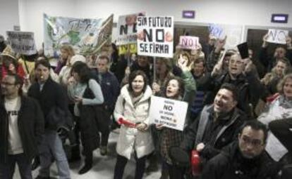 Protesta de trabajadores de Iberia. EFE/Archivo