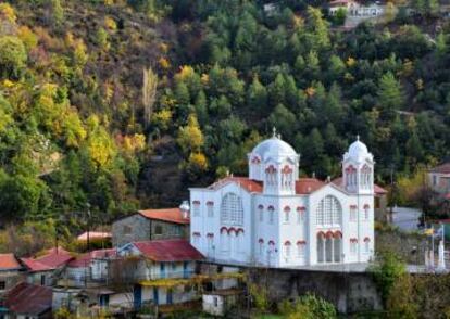 Iglesia de la Santa Cruz, en Pedoulas, en la región de Trodos.