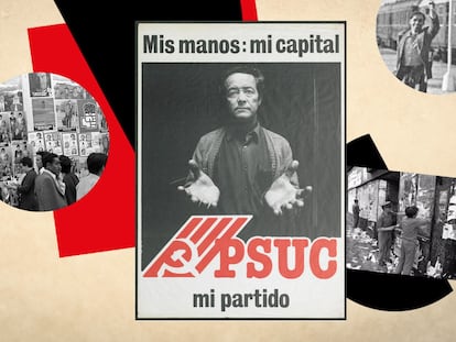Póster que el PSUC, partido de los comunistas catalanes, usó en las elecciones generales de 1977. Su protagonista, Luis Romero, acaba de fallecer.