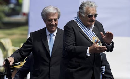 Tabaré Vázquez y José Mujica, en marzo de 2015.