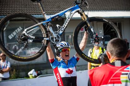 Catharine Pendrel, ganadora con Orbea del campeonato mundial de Cross Country 2014.