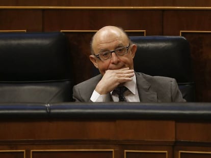 Crist&oacute;bal Montoro, en el Congreso de los Diputados, este mi&eacute;rcoles. 