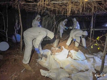 Armed Forces destroy an illegal drug laboratory on the border between Sinaloa and Durango states. Photo: Mexican navy.