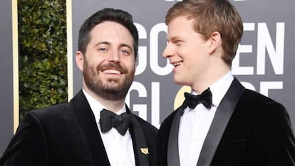 Garrard Conley e Lucas Hedges (o ator que o interpreta no filme) na última edição do Globo de Ouro