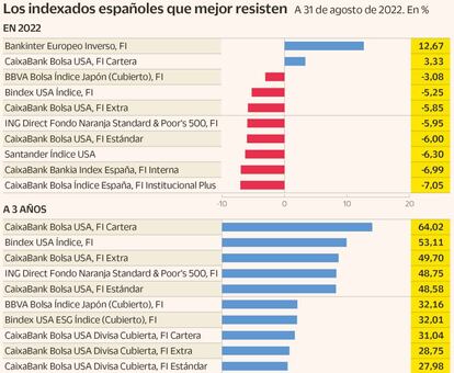 Los indexados españoles que mejor resisten