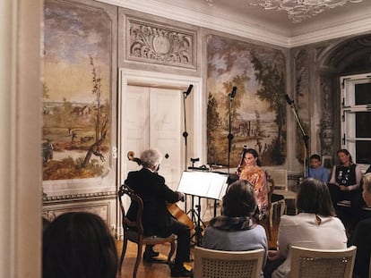Concierto de chelo y fagot en el Hofmannsthal-Schlossl, palacete barroco a las afueras de Viena.