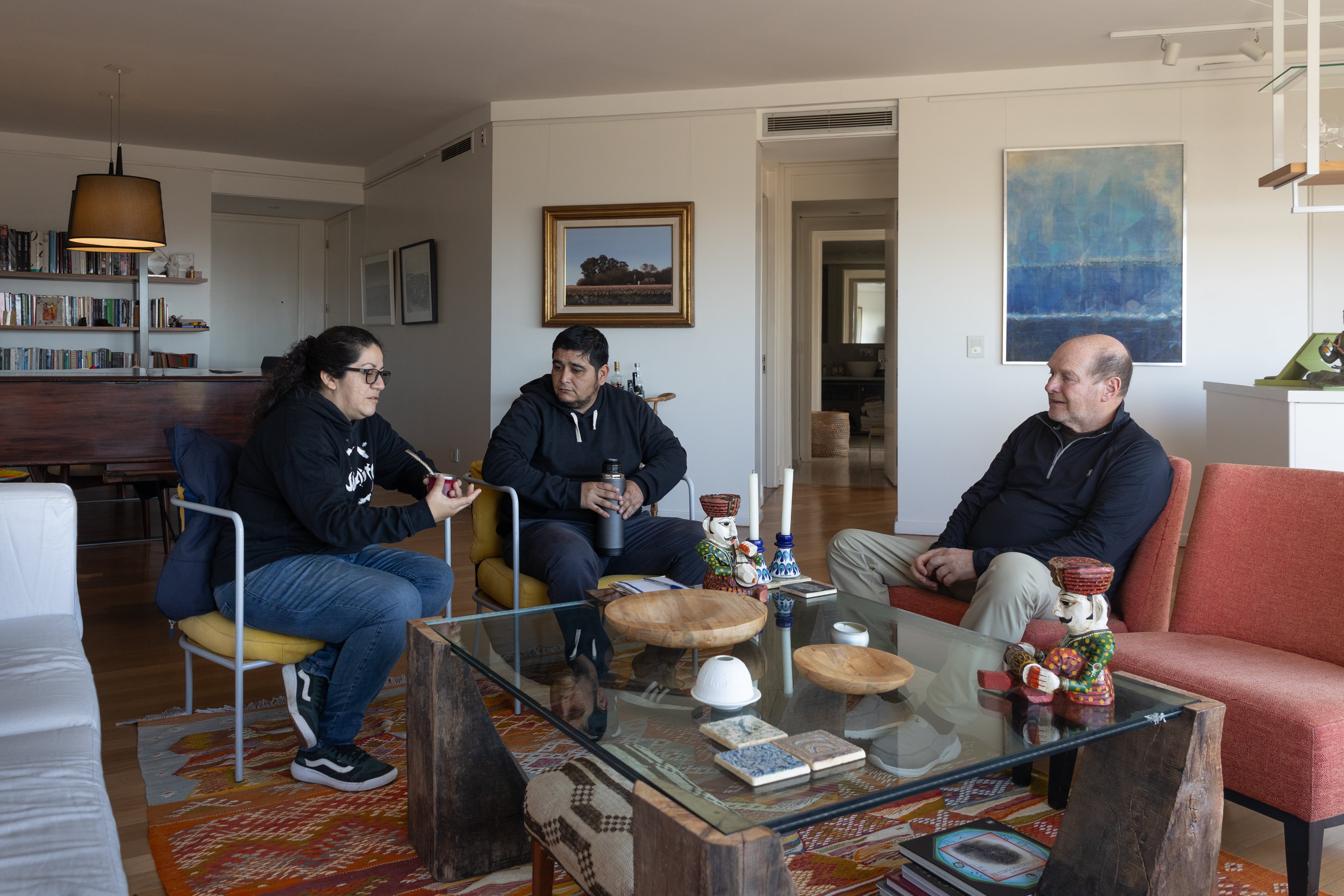 Gustavo Grobocopatel, en su departamento de Buenos Aires.