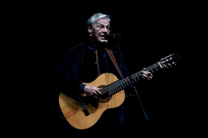 Caetano Veloso, durante su concierto en Madrid este miércoles.