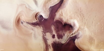 El polo sur de Marte.