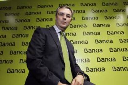 El director general de presidencia de Bankia, José Sevilla, durante una entrevista con Efe en la que ha desvelado que el FROB, el fondo de rescate español y principal accionista del banco, ha prometido a los inversores que ayer compraron títulos de la entidad en manos del Estado que no venderá más acciones de titularidad pública en los próximos 90 días.