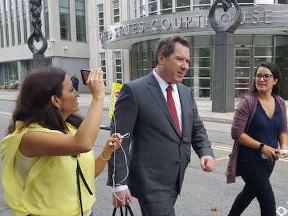 El abogado Jeffrey Lichtman al concluir la última vista en Brooklyn