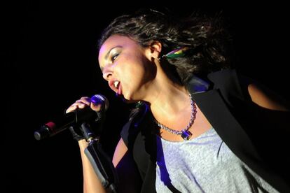 Chenoa en las fiestas de Leganés, en verano de 2014.