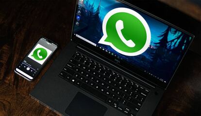 WhatsApp en el móvil y el ordenador.