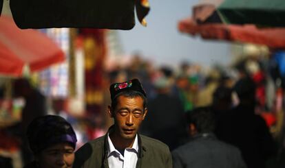 Un hombre de la minoría musulmana uigur en la provincia de Xinjiang en 2013.