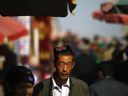 Un hombre de la minoría musulmana uigur en la provincia de Xinjiang en 2013.