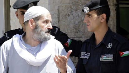 Abu Qutada, ante un tribunal en Jordania.
