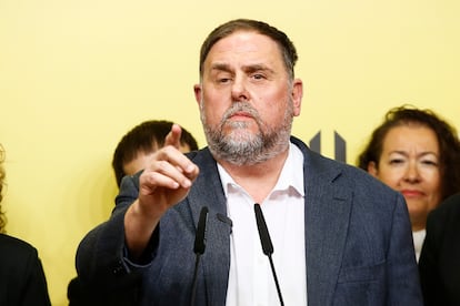 El nuevo presidente de ERC, Oriol Junqueras, el pasado sbado en la sede del partido.