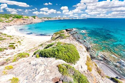 Cala Presili, al norte de Menorca.