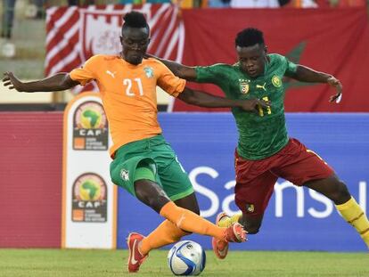 Eric Bailly durante un partido de la Copa África. 