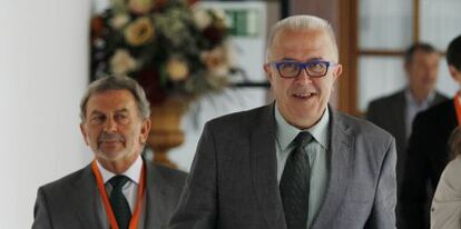 José Sánchez Maldonado, esta mañana en el Parlamento.