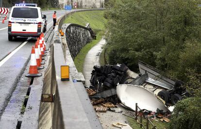 Accidente de tráfico en Irún (Gizpuzkoa), el pasado noviembre.