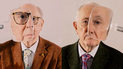 La pareja de artistas formada por Gilbert Proesch (a la izquierda) y George Passemore, más conocidos como Gilbert & George.