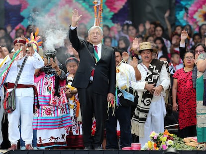 Andrés Manuel López Obrador durante su toma de protesta, el 1 de diciembre de 2018.