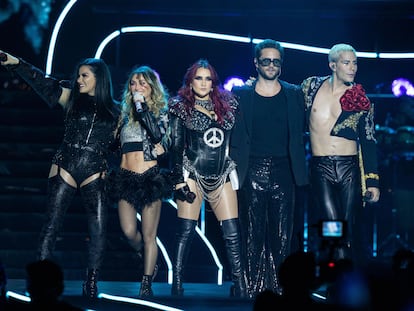 El grupo RBD se presenta en su primera fecha de su gira 'Soy Rebelde Tour 2023'. El reencuentro del grupo quince años después de su última gira de conciertos en el año 2008.