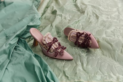 El zapato Antonietta, diseñado en 2005 por Manolo Blahnik para la película de Sofia Coppola.