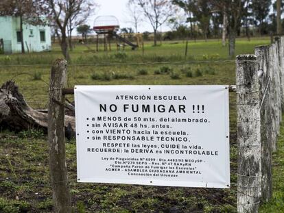 Una escuela rural de Entre Ríos, una de las provincias afectadas por las fumigaciones cerca de los centros educativos.