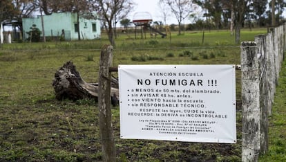 Una escuela rural de Entre Ríos, una de las provincias afectadas por las fumigaciones cerca de los centros educativos.