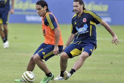 Falcao, durante un entrenamiento con Colombia.