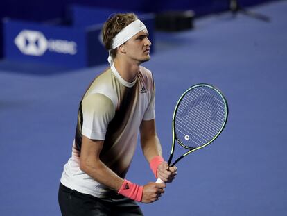 Alexander Zverev, durante el partido contra Jenson Brooksby.