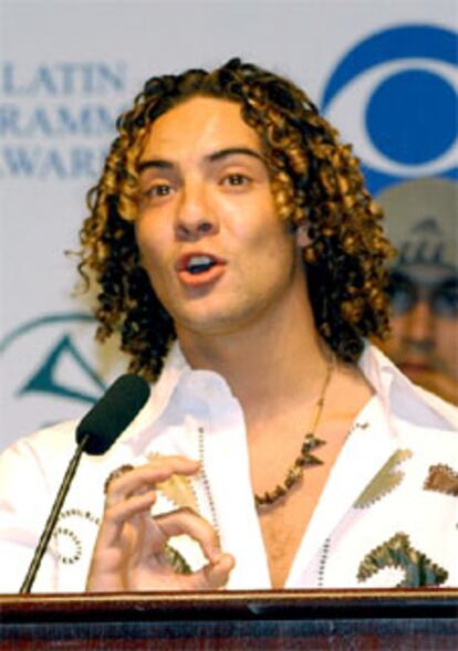 David Bisbal, en la rueda de prensa que dio hoy en Miami.