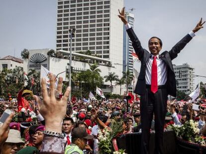 El presidente de Indonesia, Joko Widodo, en su toma de posesi&oacute;n.