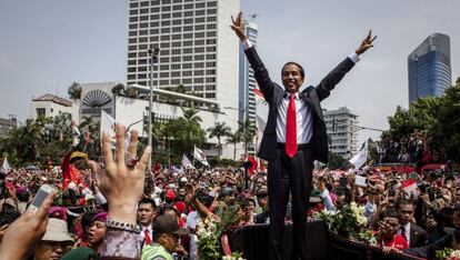 El presidente de Indonesia, Joko Widodo, en su toma de posesi&oacute;n.