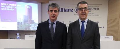 Iván de la Sota, consejero delegado de Allianz para España, Portugal y Latinoamérica, junto a José Luis Ferré, consejero delegado de Allianz Seguros.