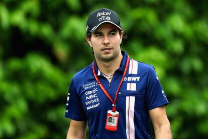 Pérez durante el Gran Premio de Singapur.