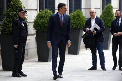 El president del Govern en funcions, Pedro Sánchez, als voltants del Congrés abans de la sessió constitutiva de la XIII legislatura.