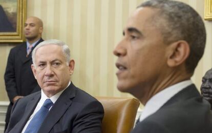 Netanyahu y Obama, este miércoles en la Casa Blanca.