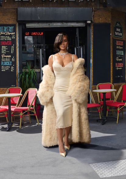 Kim Kardashian, de Balenciaga en París.