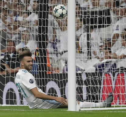 Borja Mayoral, durante el partido de Champions contra el Apoel. 