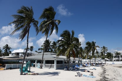 Una playa en Cayo Hueso, Florida.