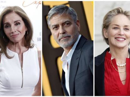 De izquierda a derecha: José Coronado, Ana Belén, George Clooney y Sharon Stone.