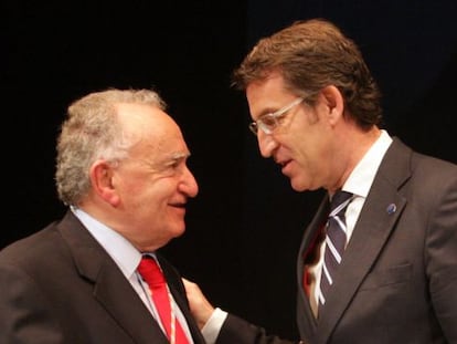 El presidente de la Real Academia Galega, Xes&uacute;s Alonso Montero, y el presidente de la Xunta.