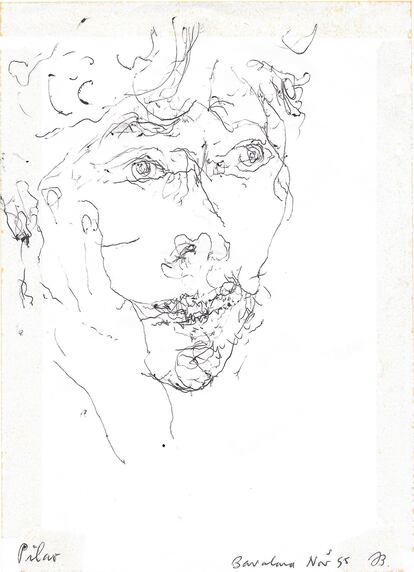 Retrato de Pilar Vázquez realizado por John Berger