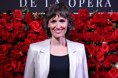 La actriz Laura Pamplona, el 27 de septiembre de 2024, durante el estreno de 'El fantasma de la ópera' en el hotel UMusic en Madrid (España).